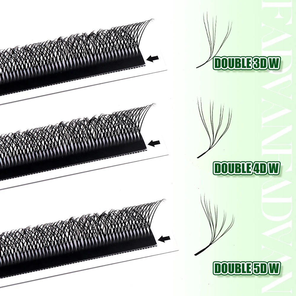FADVAN 3D/4D/5D W Shaped Double Tips Eyelashes Extensions Natural