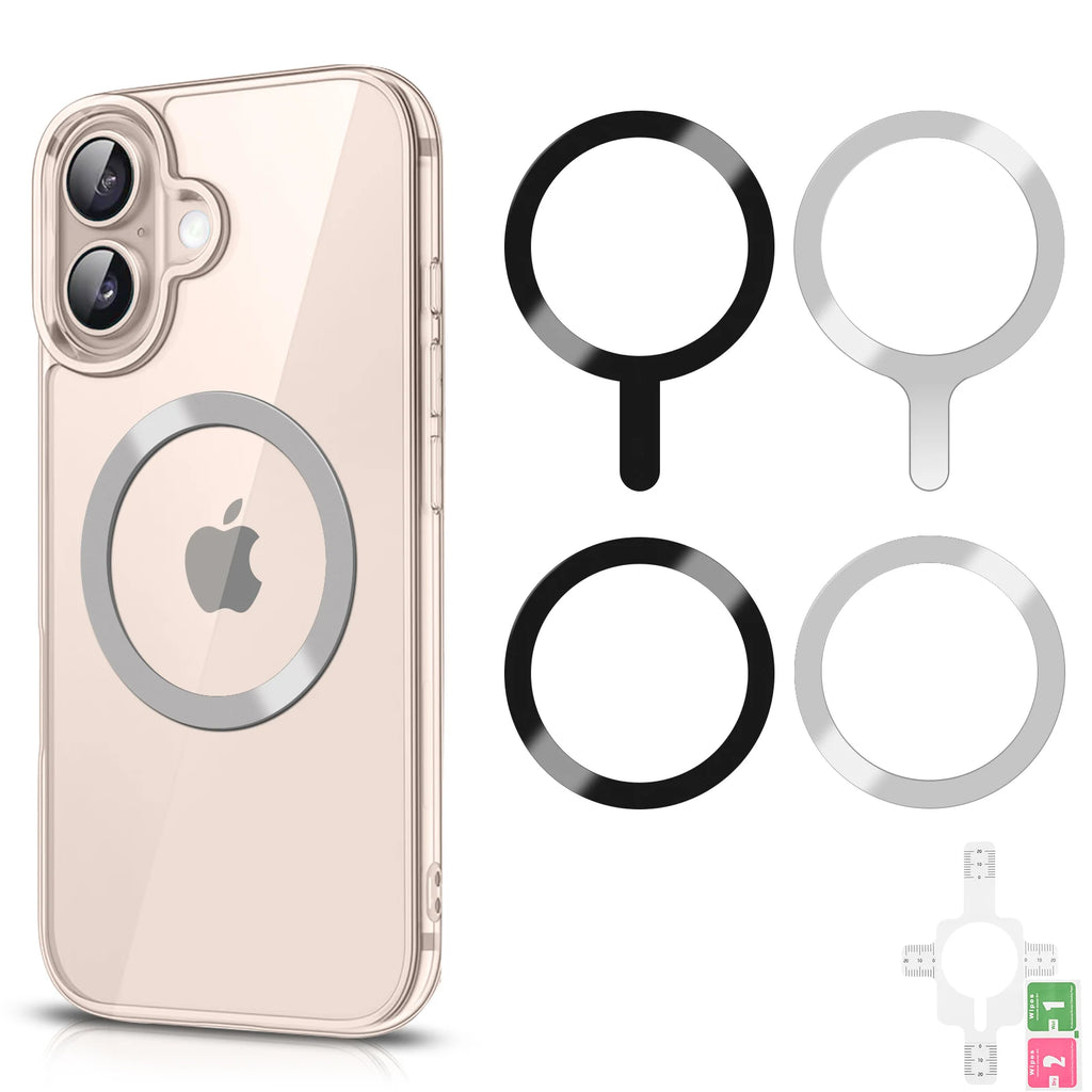 4pcs/3pcs/1pc/lot Metal Ring Plate For Magsafe Sheet Sticker iron Ring For iPhone 14 15 Magnetic Phone Holder Wireless Charger