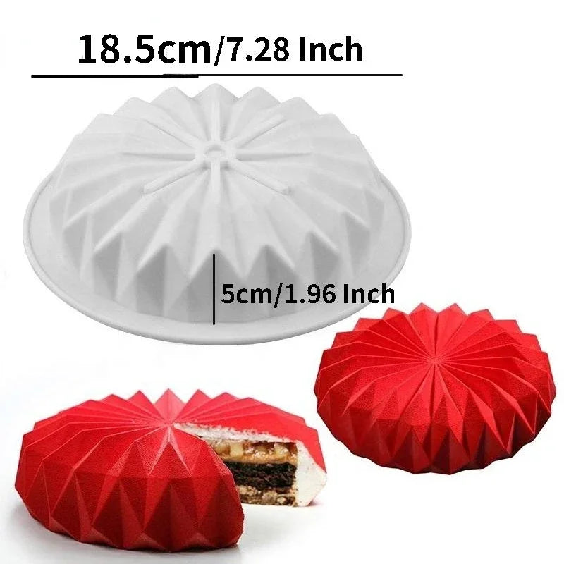 3D Round French Mousse Cake Silicone Baking Mold Chocolate Jelly Dessert Decoration Tool Tray Home Baker Useful Kitchen Tool