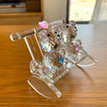 Crystal Couple Bear Figurine Glass Animal Bear Car Ornament Decor Home Table Decor Valentine's Day Gifts For Lovers