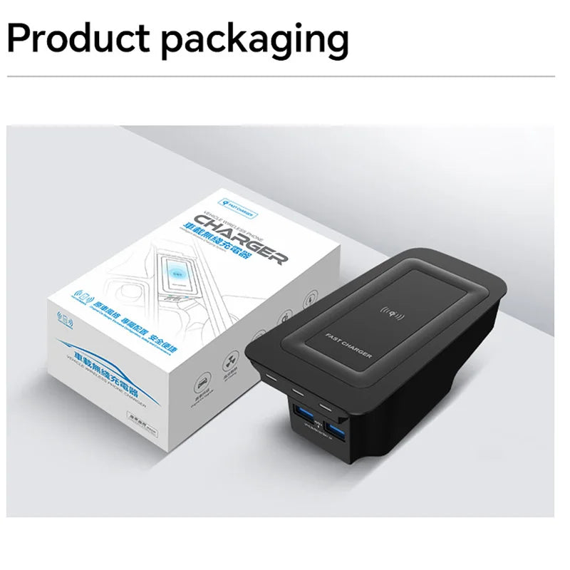 Car wireless charger phone charger fast charging plate phone holder accessories For VOLVO XC60 XC90 S90 V90CC S60 V60