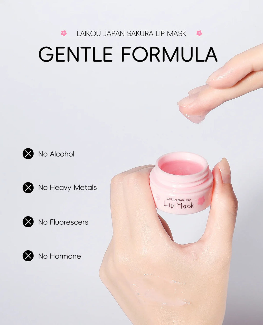8g LAIKOU Sakura Lip Sleeping Mask Hydrating Moisture Nutriousing Wrinkle Smoothing Dryness Lip Mask Korean Cosmetics Skin Care