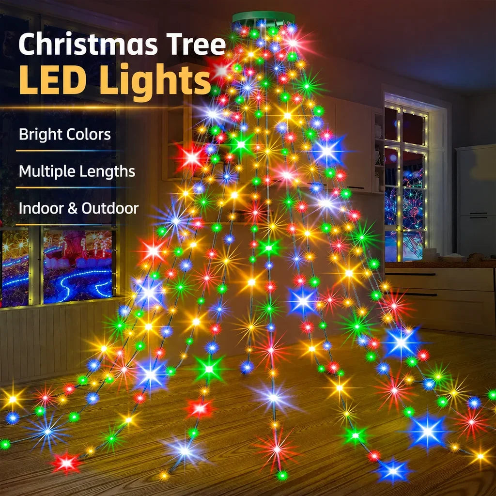 Creative Christmas Tree Led Lights Strips 1.5M/2M/3M New Year's