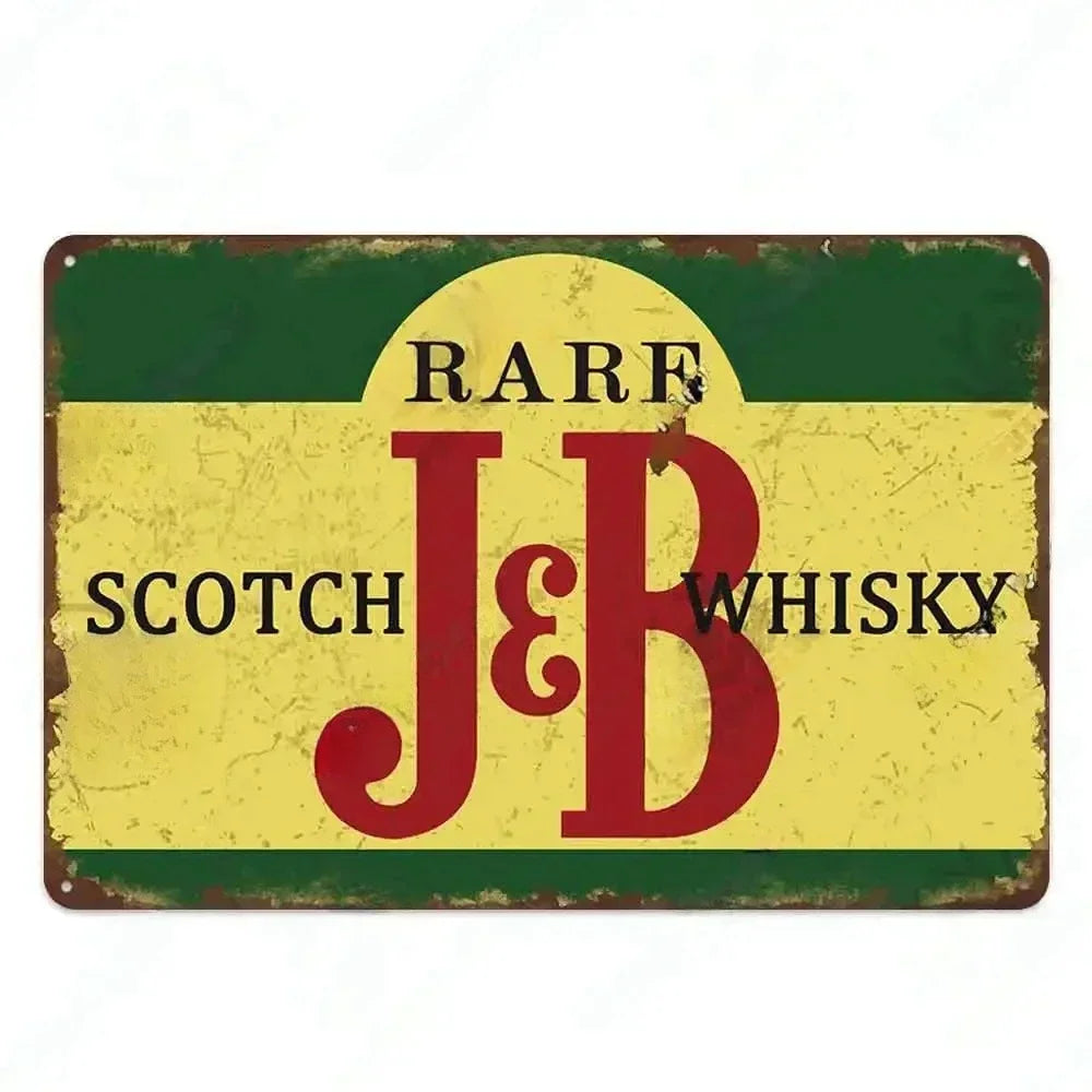 Retro Whiskey Plaque Metal - Enhance your decor with this lovely vintage metal sign. Ideal for pub,bar,club,living room,man cave