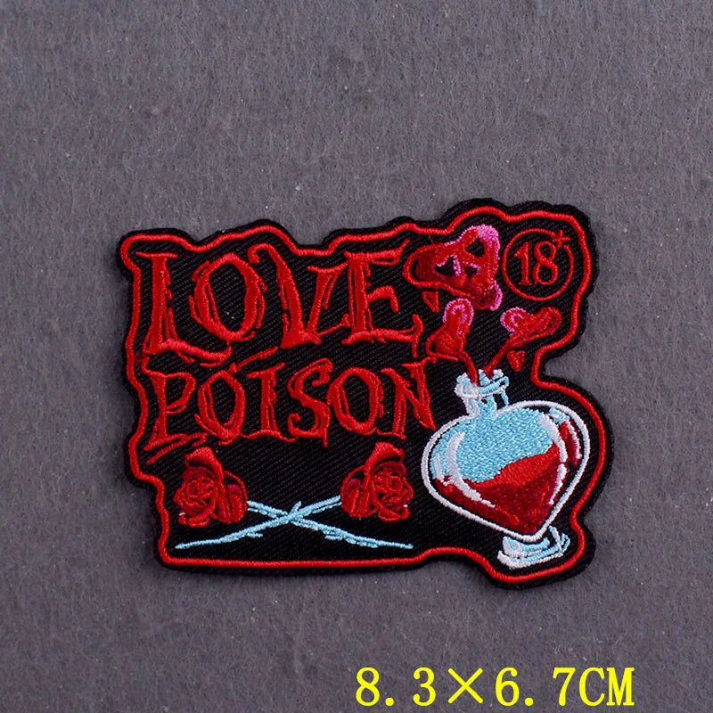 Devil Patch Iron On Patches For Clothing Thermoadhesive Patches On Clothes DIY Gothic Embroidery Patch Stripe Badges On Backpack