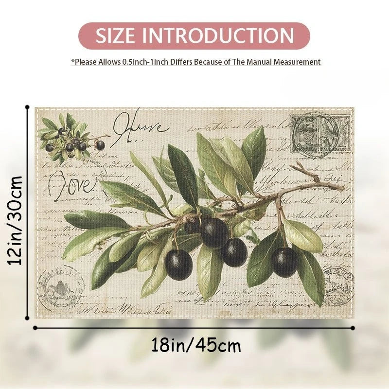 Branch Placemats, Washable, Perfect for Dining Tables, Kitchen Tables