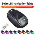 Solar RGB Strobe Warning Lights, Car and Motorcycle