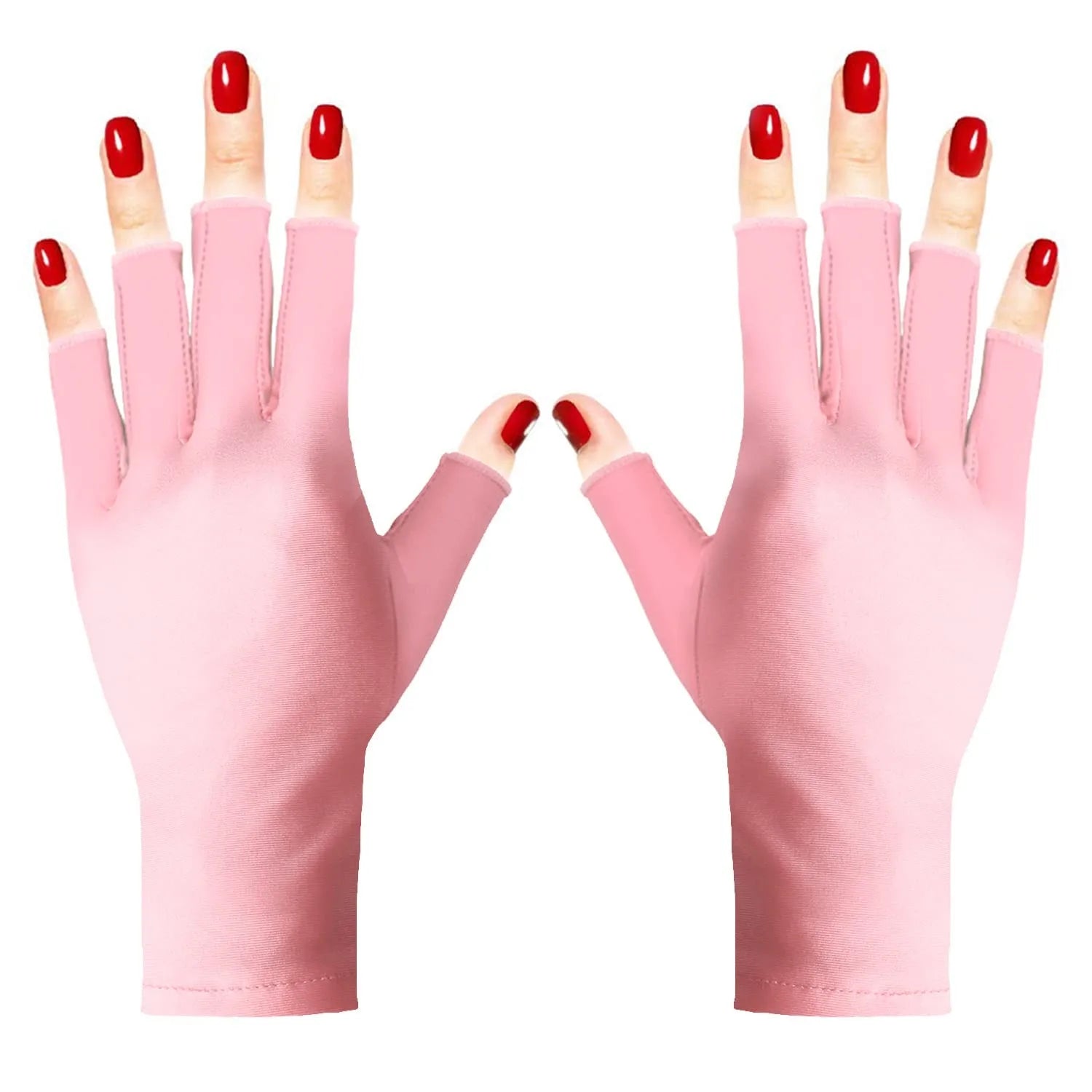 Anti-UV Gloves for Nail Lamp, Professional UPF50+ UV Protection Glove for Manicures, Art Skin Care Fingerless, Women Men