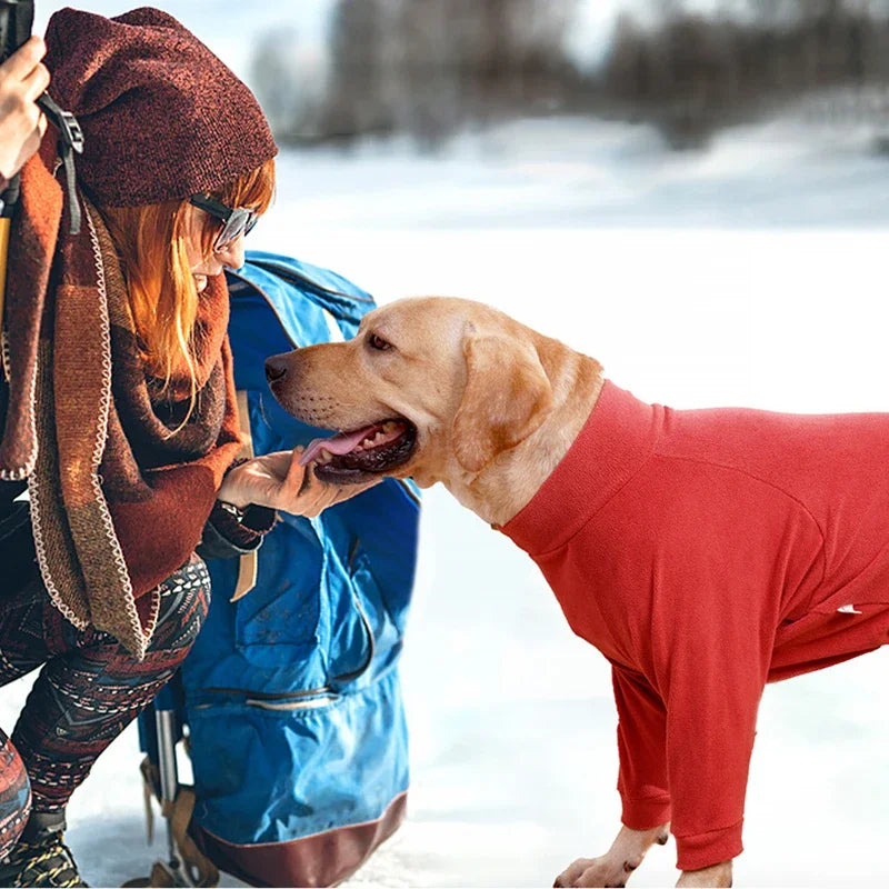 Xs-3XL Winter Pet Dog Clothes Dogs Sweatshirt Warm Flannel Dog Pajamas Padded Clothes for Medium Large Dogs Labrador Clothing