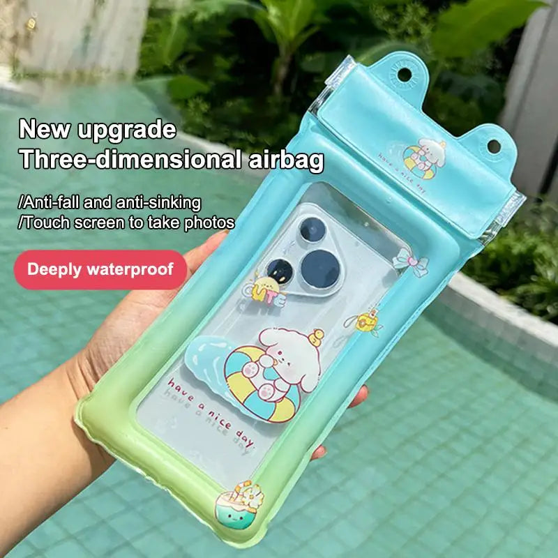 Universal Cartoon Waterproof Phone Case Pouch Swimming Underwater Photography