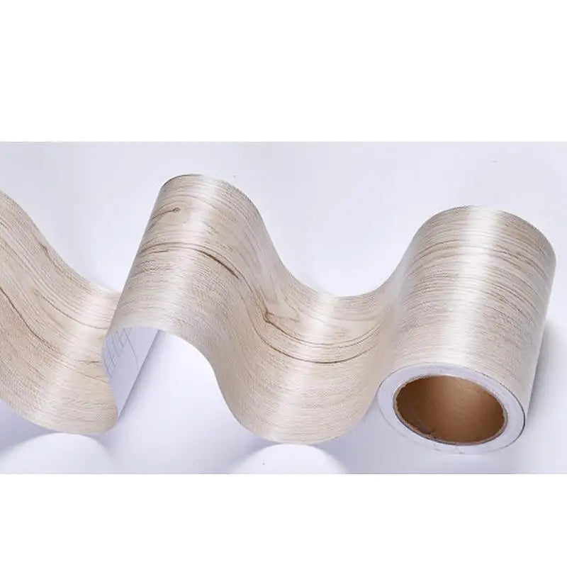 10M Realistic Wood Grain Repair Duct Tape Furniture Renovation Adhensive Skirting Waist Line Floor Stickers Home Decor