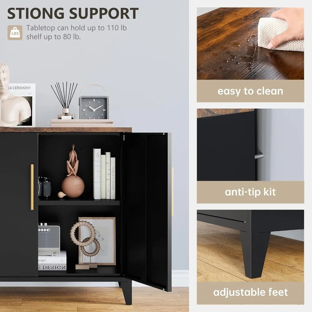 30" Small Kitchen Pantry Cabinet Coffee Bar Storage Cabinet