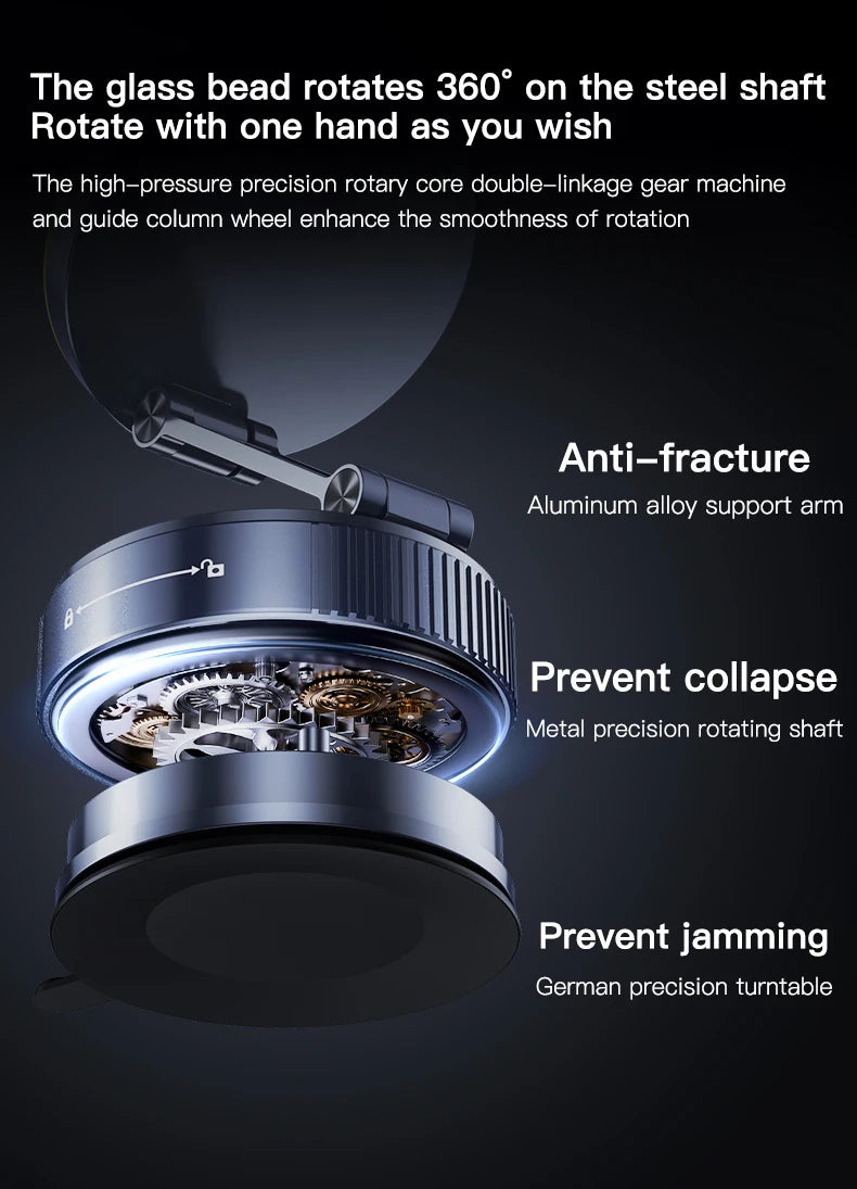 15W Car Magnetic Wireless Charger Vacuum Bracket Phone Holder for Magsafe iPhone 17~12 Pro Max Fast Charging Suction Cup Station