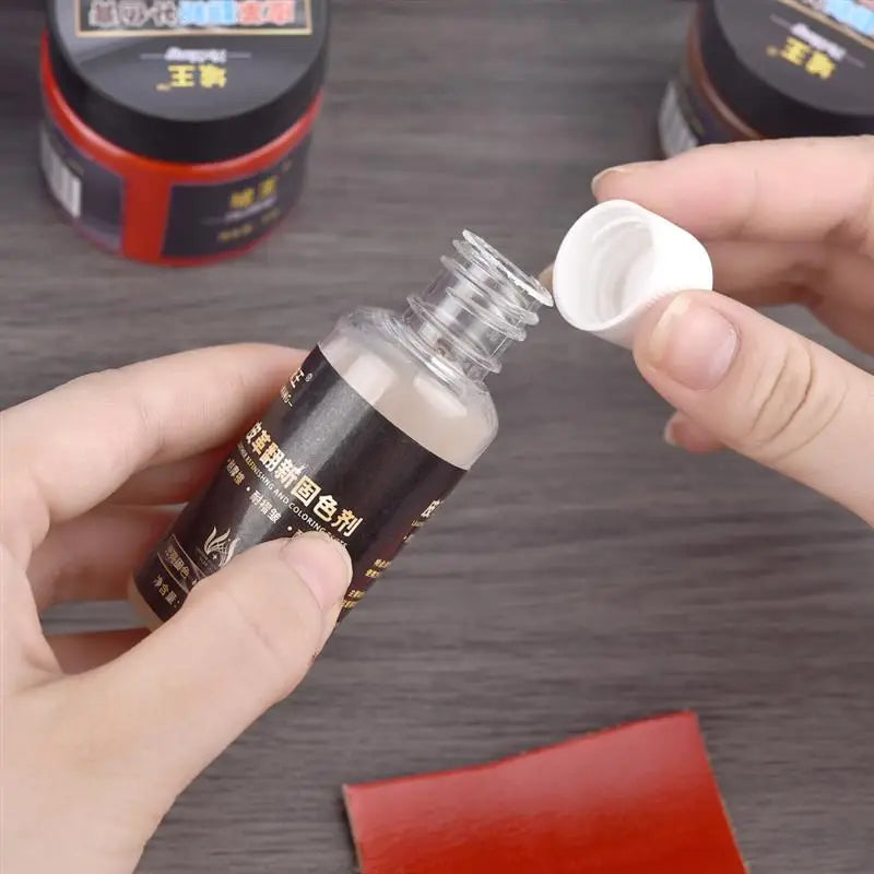 50ml Leather Paint Shoe Cream Coloring Leather Dye Repair Restoration Colors Change Paints For Bag Sofa Car Seat Scratch Brown