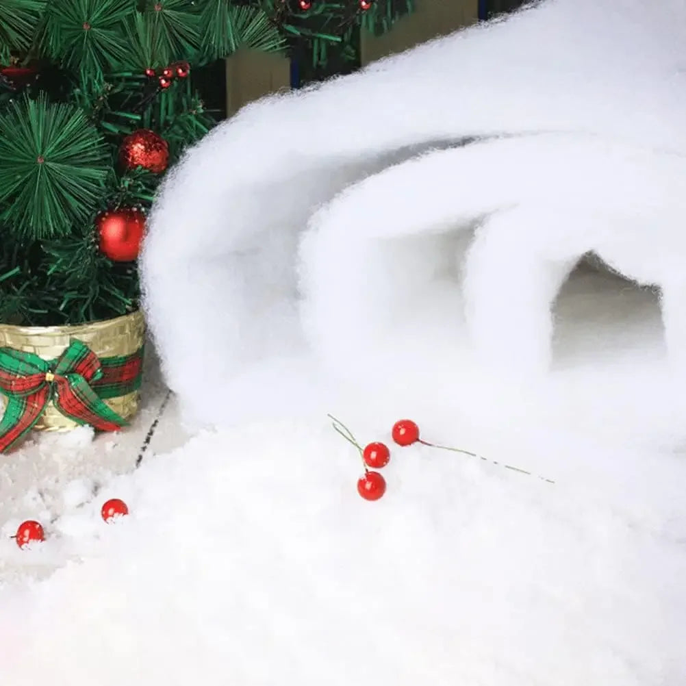 Artificial Snow Carpet Christmas Snow Roll Xmas Tree Base Cover Village Holiday Winter Decor Fake Snows Blanket Soft Cotton Prop
