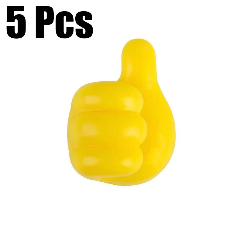 10PCS Thumb Wall Hook Cable Clip Wire Desk Organizer Brush Storage Wall Sticker Gadgets for Home/Office/Car USB Cable Organizer