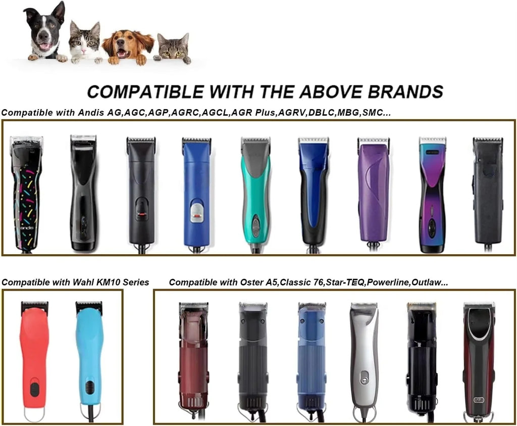 Professional Pet Dog Grooming Detachable Steel Blade Compatible with most Andis ,Oster A5 & 76,Wahl KM 10 Series Animal Clipper