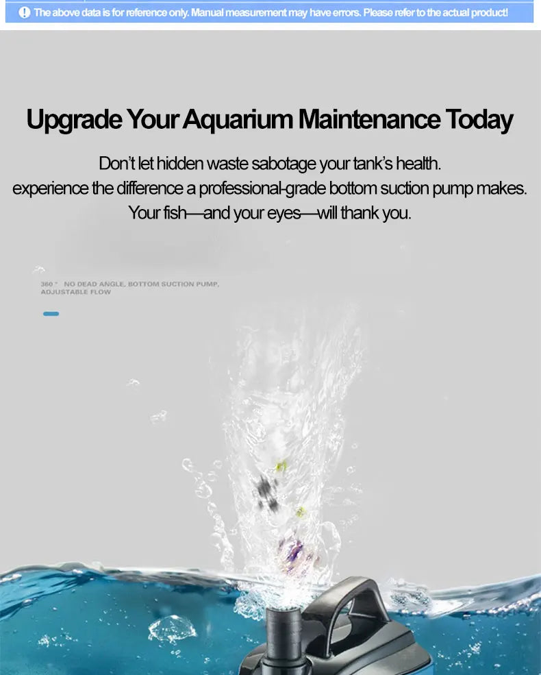 Submersible pump, low water level silent filtration circulation pump, small aquarium water pumping bottom suction pump