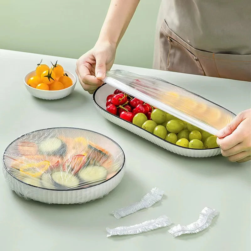 100-1000PCS Color Disposable Food Cover Wrap Food-Grade Fresh-keeping Film Bag Kitchen Disposable Bowl Cover Storage Wholesale