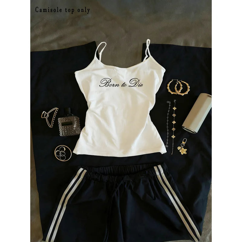 Women's Y2K Sexy Sleeveless Camisole Tank Top -Adjustable Strap