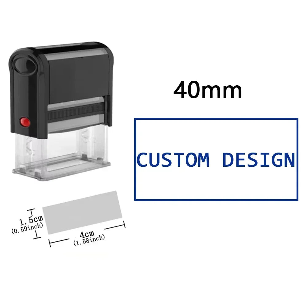 Custom Self-Inking Stamp Customized LOGO Self-Inking Business Address Wax Seal Name Letter Handicrafts Personalize Rubber Stamps