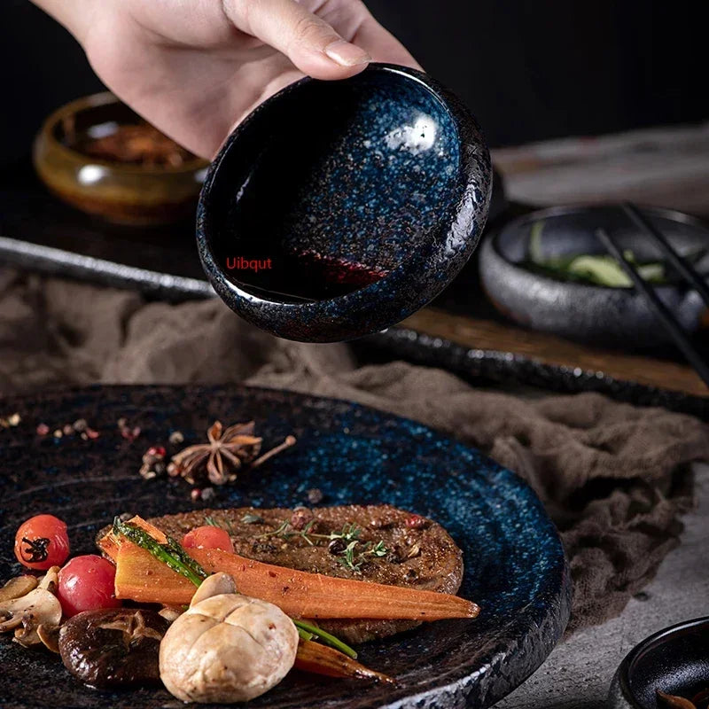 Ceramic Seasoning dish Japanese snack dish soy sushi sauce dish gravy Sauce Vinegar Jam Dishes Kitchen Small Plate Tableware