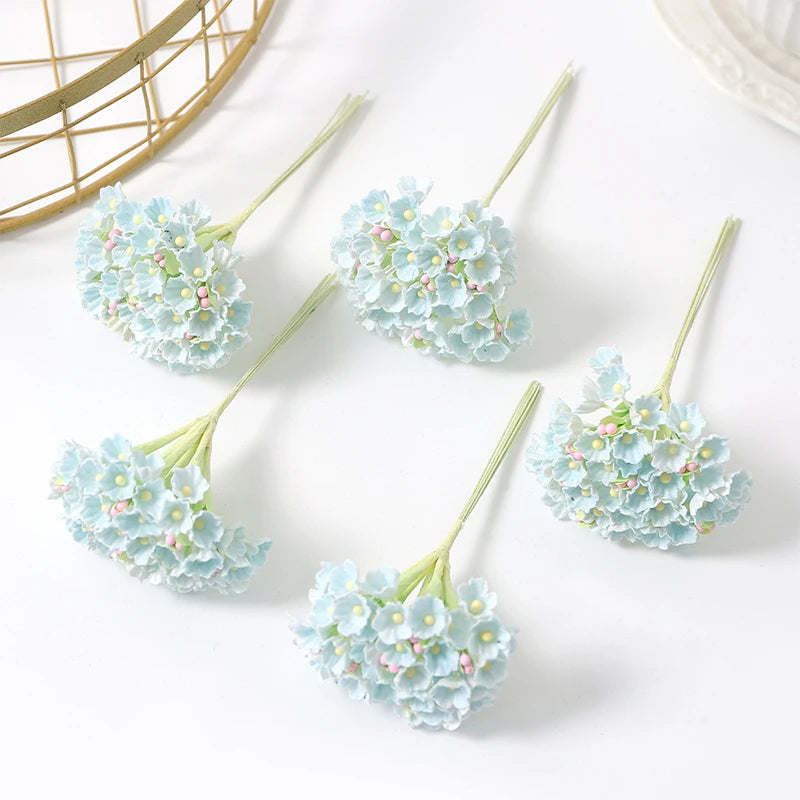 1/3/5Pcs Artificial Flower Bouquet Silk 11cm Fake Flowers for  Home Decor Garden Wedding Decoration DIY Craft Gifts Accessories