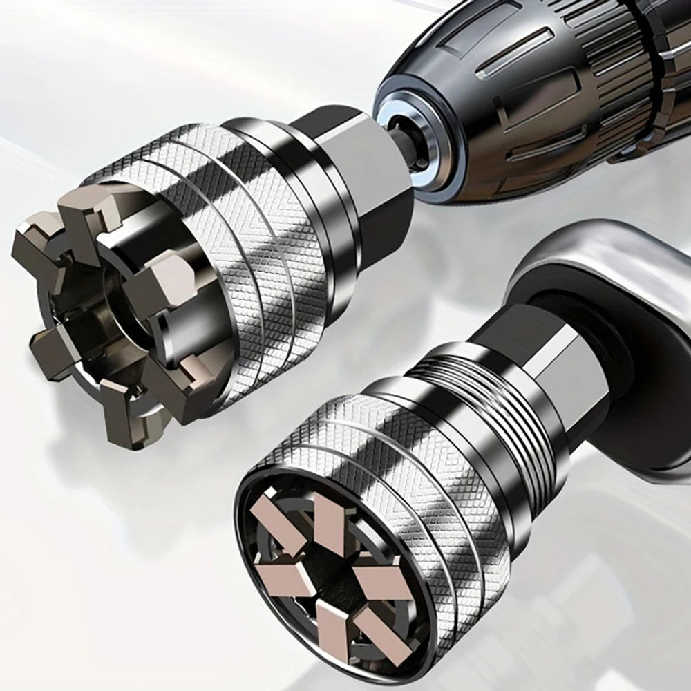 10~19mm,Universal Adjustable Magic Socket Wrench,with Rod,2pcs/set,Multifunctional Ratchet Sleeve Wrench,Repair