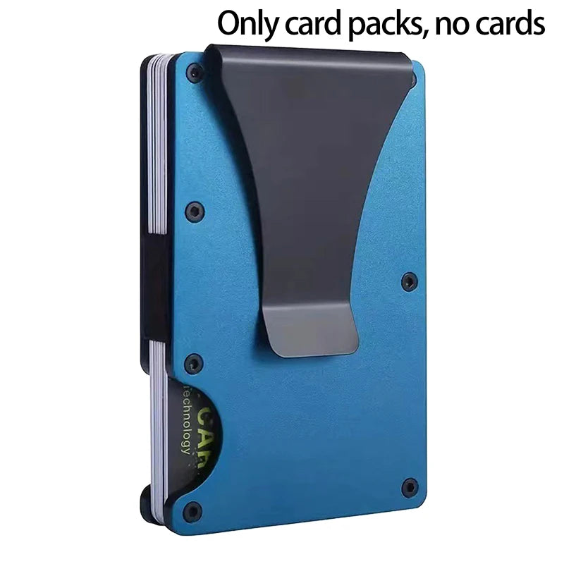 RFID Minimalist Wallet Men Women Slim Credit Card Holder With Money Clip Anti Theft Design For Commuting BusinessGood Quality