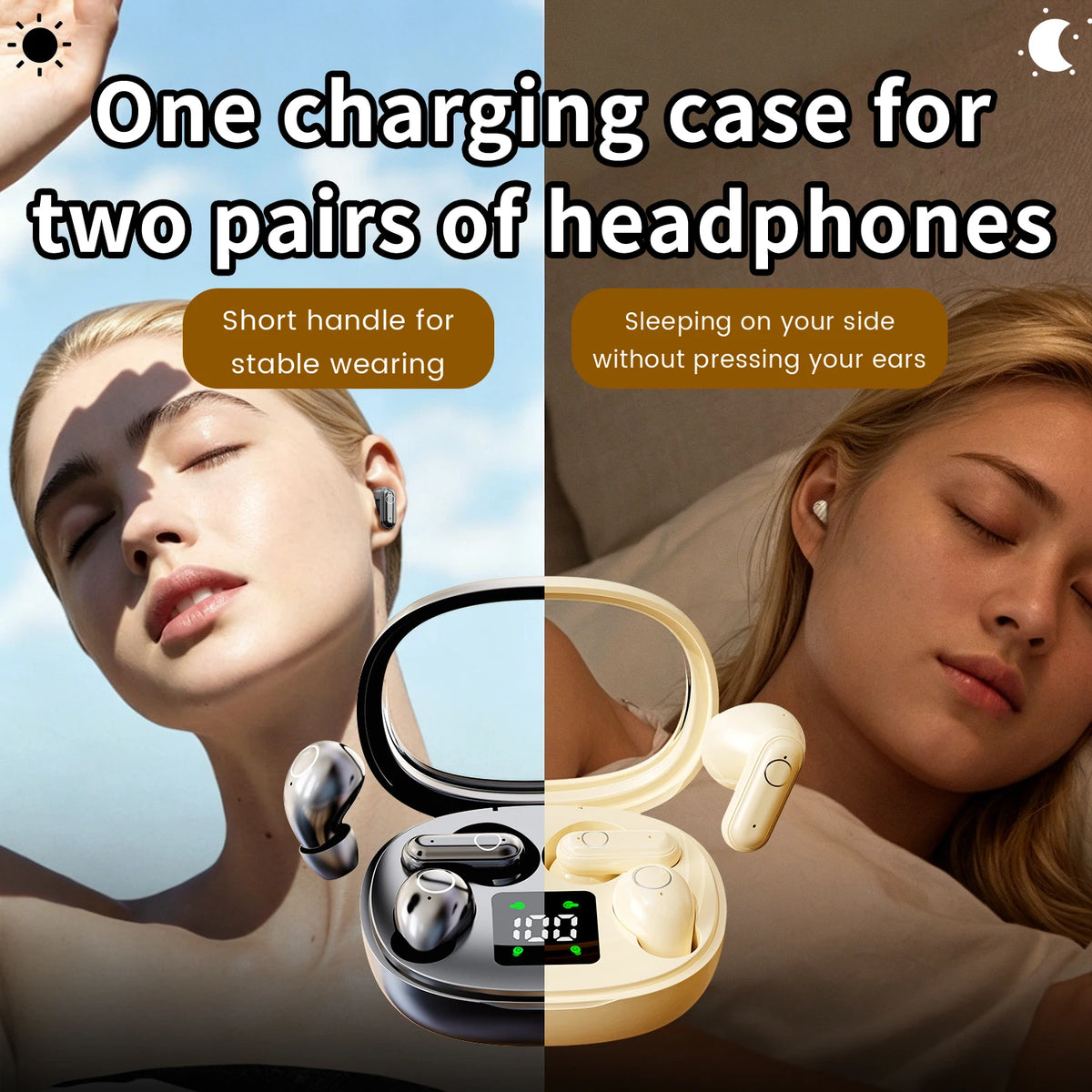 INSONIXN 2in1 Wireless Bluetooth Earbuds