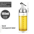 180/300/500ml Cooking Seasoning Oil Bottle Sauce Bottle Glass Storage Bottles for Oil and Vinegar Oil Dispenser For Kitchen