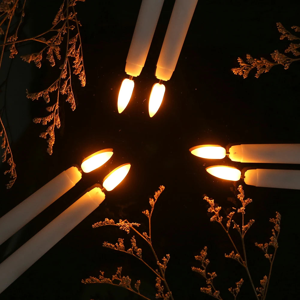 LED Flameless Taper Candles 6.5/11" Battery Operated Fake Flickering Candlesticks Electric Long Candles for Wedding Home Decor