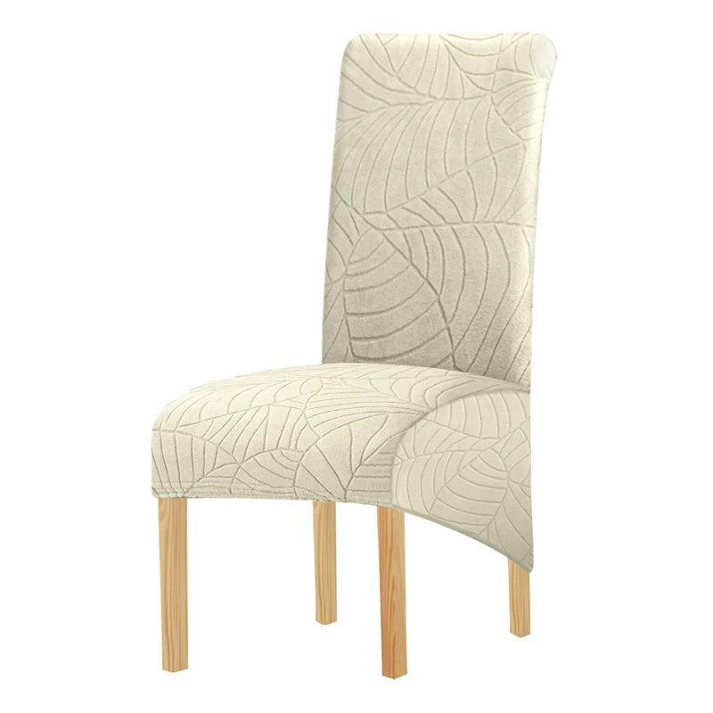 1PC Jacquard Chair Cover Stretch XL Size Long Back Chair Covers Seat Covers For Wedding Dining Room Home Kitchen Chairs