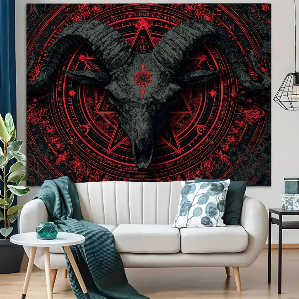 VIKAMA Halloween Tapestry Gothic Dark-Themed Party Backdrop Decor Tapestry Home Decor Wall Decor Wall Hanging
