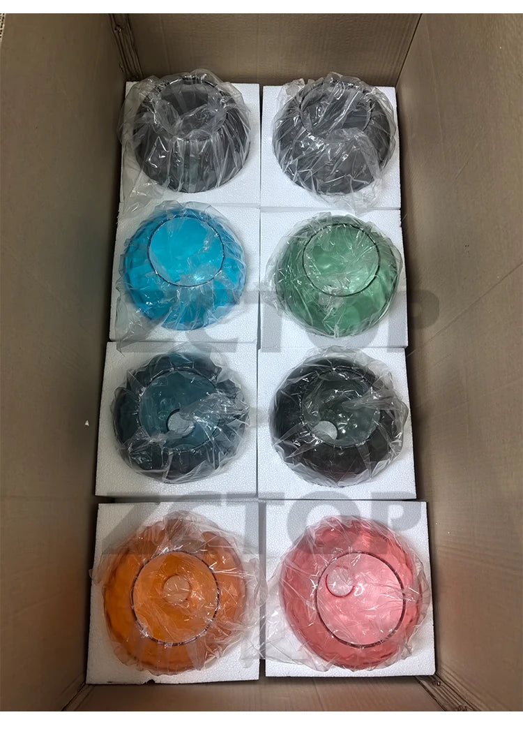 Modern Colored Glass Ball Lustre Pendant Lights Nordic Water Grain Restaurant Kitchen Hanging Light Fixture Bedroom Bedside Lamp