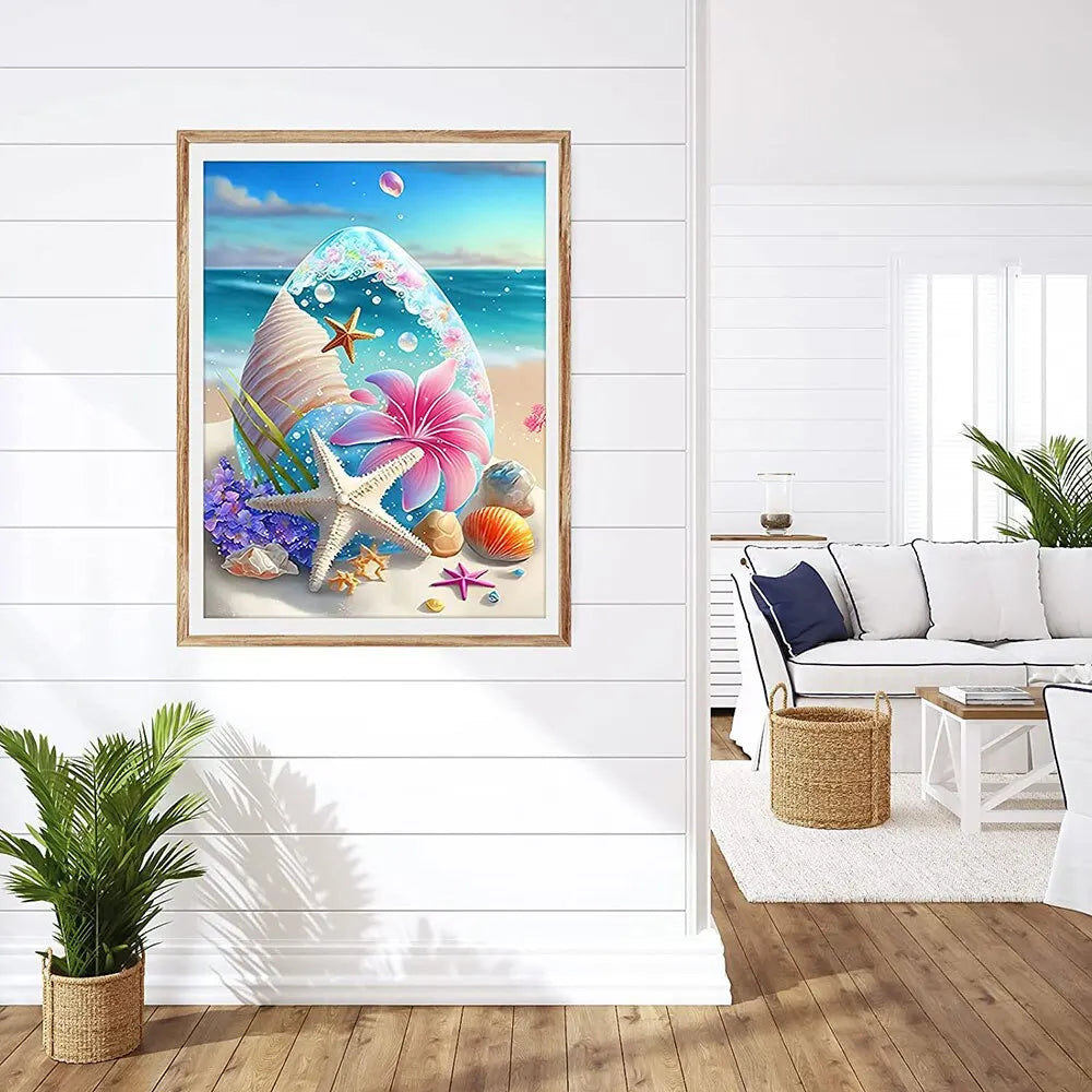 Starfish 5D Diamond Painting Fantasy Shell Seaside Scenery Full Diamond Embroidery Mosaic Cross Stitch Kits Bedroom Home Decor