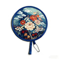 1pc Summer handheld folding fan, suitable for both men and women, round foldable hand fan, suitable for summer travel, outdoor s