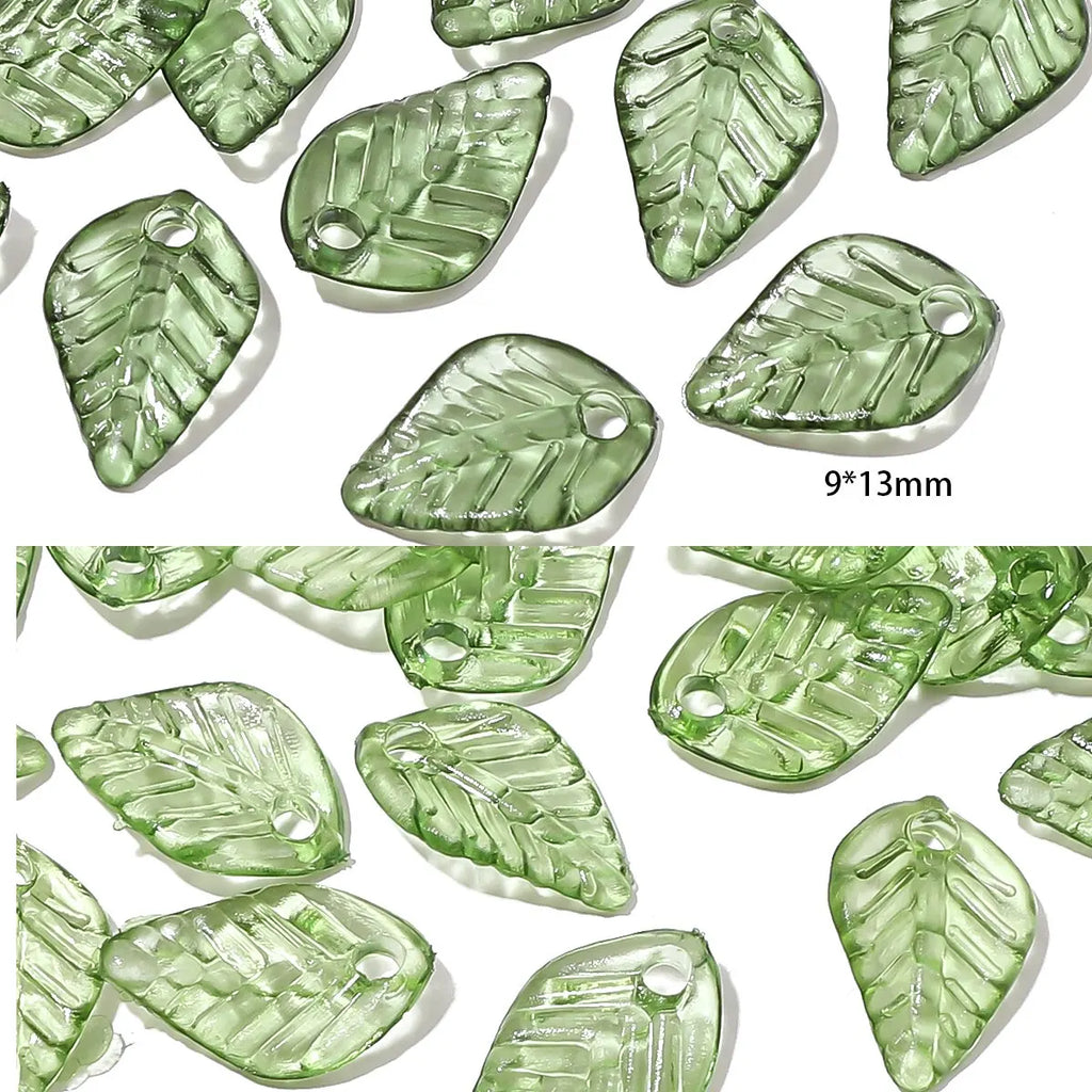 Acrylic Mini Small Tree Leaf Hand Beaded DIY Handmade