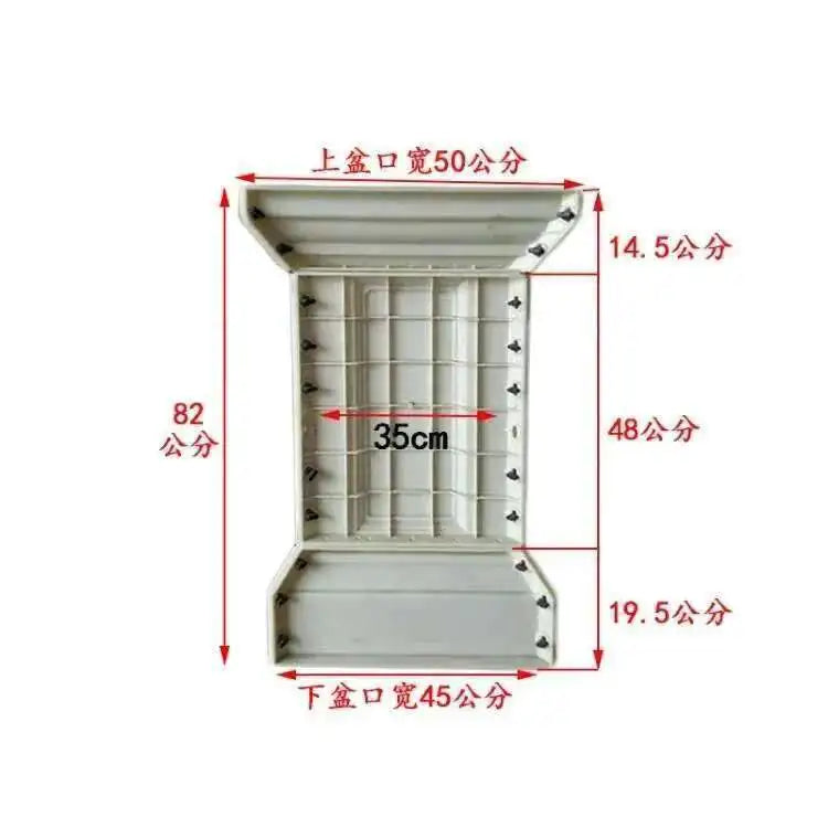 Plastic Thickened ABS Flowerpot Mold Cement Mold for Garden Balcony Fence Square Column Pier Roman Column Concrete Bonsai Mold