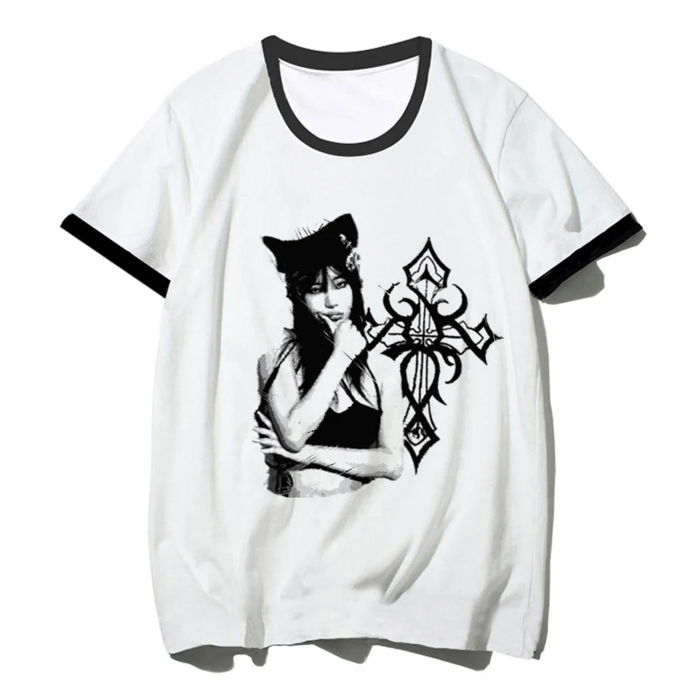 Y2k Tops top women funny Y2K Japanese Tee girl y2k clothing
