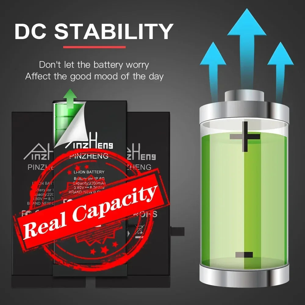 PINZHENG Battery For iPhone X XR XS 11 12