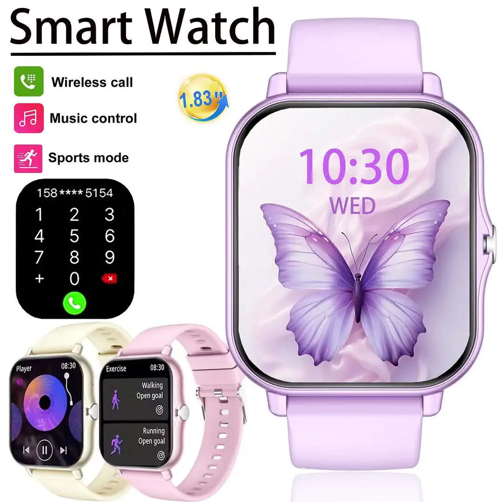Latest Upgraded Fashion Design 1.83-inch Full-Screen Touchscreen Sports Smartwatch