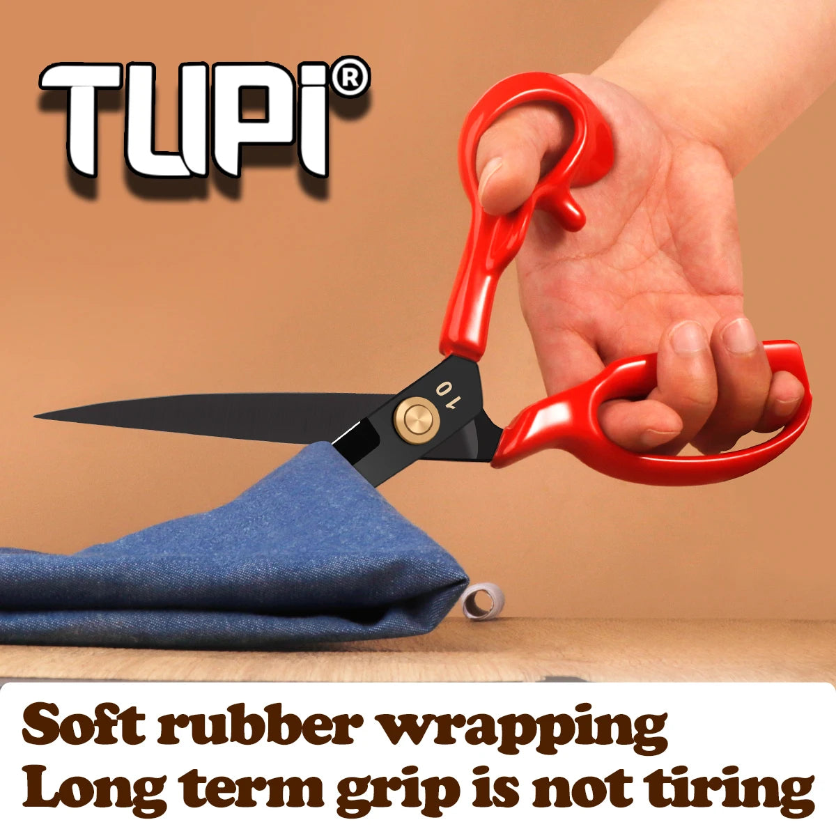 TUPI - Professional Tailor Shears - Heavy Duty Sharp Fabric Scissors for Sewing & Cloth Cutting | with Ergonomic Handles