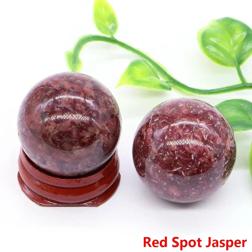 30MM Crystal Ball Natural Reiki Healing Quartz Stone Globe Energy Gemstone Fengshui Sphere Wicca Chakra Massage Home Decor Gifts