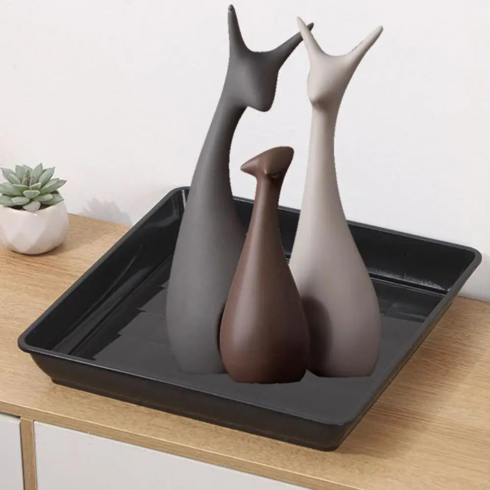 Plant Saucer Square Durable Flower Pot Indoor Outdoor Heavy Duty Tray Square Flowerpot Water Dish Home Decor for Gardening