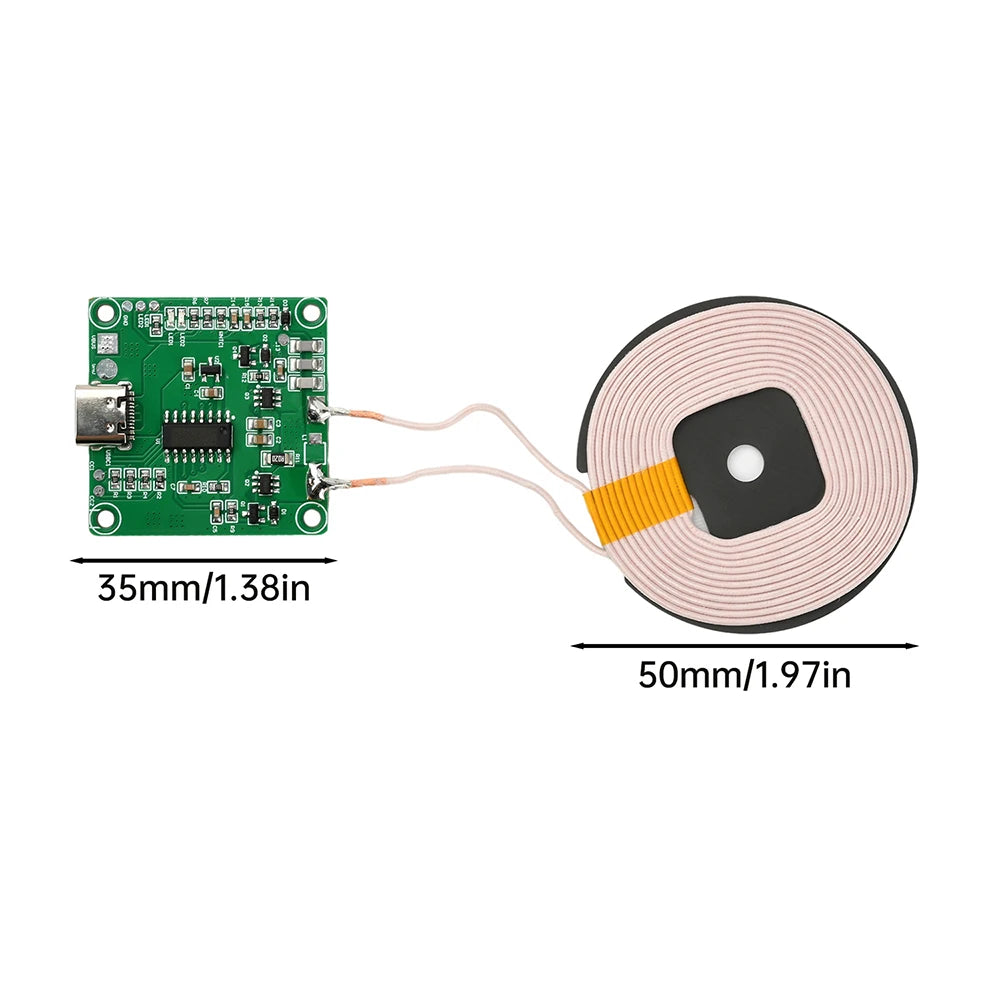 5W/10W/15W Adaptive Wireless Charging Module DIY Fast Charger Type-C Interface DIY Wireless Charger For Phone Electronic Devices