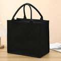 Homefish Leisure Thickened Handheld Canvas Tote Bag Black