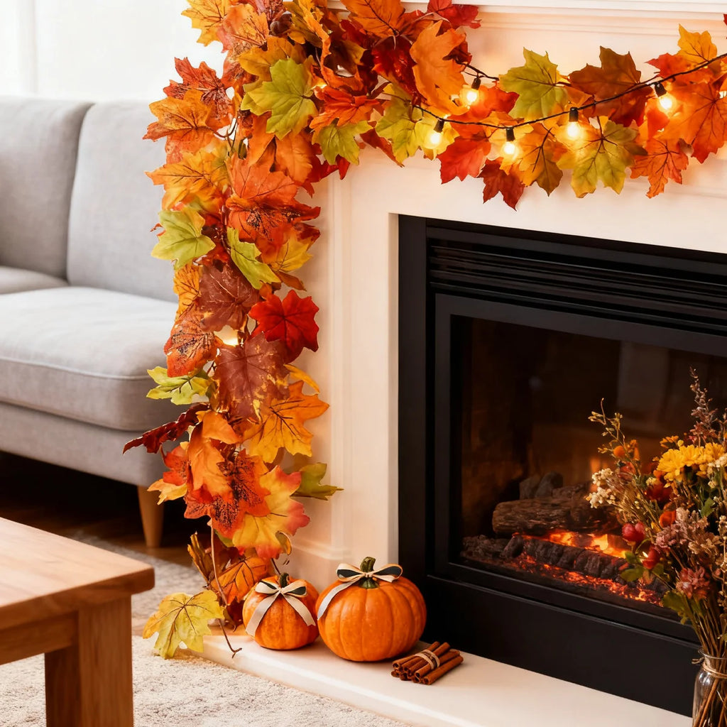  ﻿ Artificial Maple Leaf Vine Wreath Wall Hanging