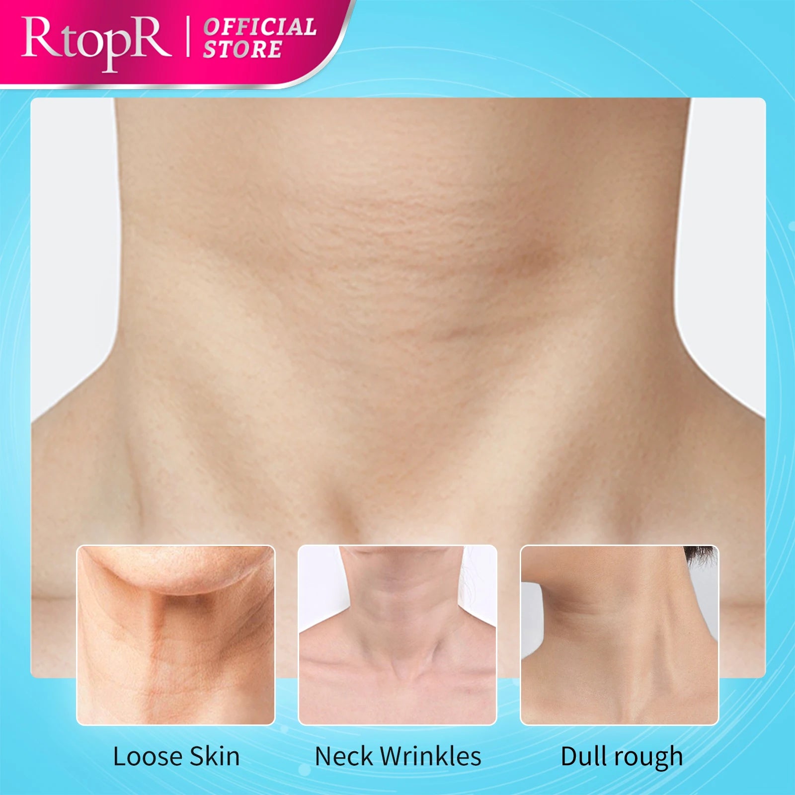 RtopR Neck Firming Wrinkle Remover Cream Rejuvenation Firming Skin Whitening Moisturizing Shape Beauty Neck Skin Care Products