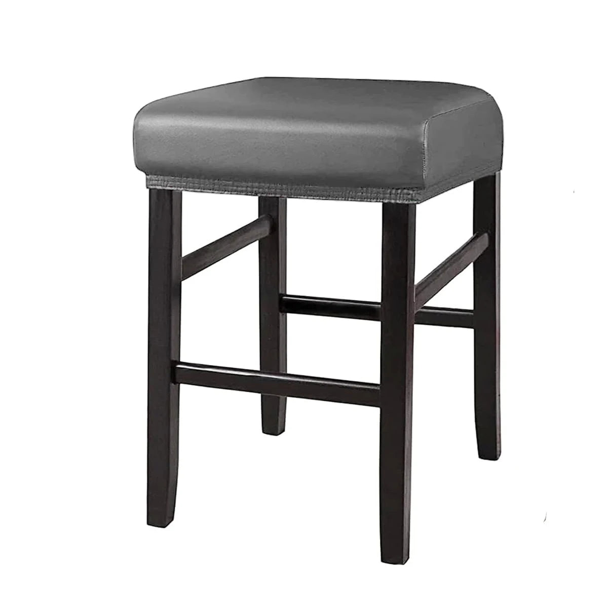 PU Leather Bar Stool Covers Rectangular 100% Waterproof Oilproof Stool Covers Thicker Leather Saddle Stools Slipcover